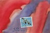 Cartoon: Bird is a mysterious work of art (small) by Kestutis tagged bird,mysterious,work,art,dada,postcard,kestutis,lithuania,philately