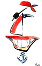 Cartoon: Bookstore - 1.1. Adventures ship (small) by Kestutis tagged adventure smile peace reading books bookstore caricature kestutis art kuns pirate portrait