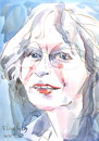 Cartoon: bookstore 3 (small) by Kestutis tagged bookstore,kestutis,caricature,portrait,smile,watercolor,aquarell,pencils