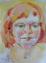 Cartoon: Brone (small) by Kestutis tagged watercolor sketch aquarellskizze kestutis lithuania portrait