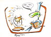 Cartoon: CHICKEN RECIPE (small) by Kestutis tagged chicken recipe pirate chef kestutis siaulytis lithuania adventures cook cookbook kitchen lunch