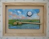 Cartoon: Cyclist on the pier (small) by Kestutis tagged dada,kestutis,lithuania,postcard,painting