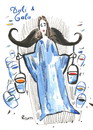 Cartoon: DALI AND GALA (small) by Kestutis tagged painting,dali,gala,kunst,art,malerei,zeichnung,aquarell,watercolor,draving