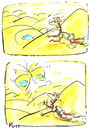 Cartoon: DESERT (small) by Kestutis tagged desert,butterfly,nature,traveler,accident,happening