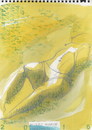 Cartoon: Desert mirage (small) by Kestutis tagged dada,watercolor,desert,mirage,art,kunst,kestutis,lithuania