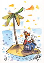 Cartoon: DILIGENT PIRATE (small) by Kestutis tagged diligent pirate desert strip comic island kestutis siaulytis lithuania hat adventure