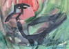 Cartoon: Duplicate (small) by Kestutis tagged watercolor,dada,nature,bird,rook,kestutis,lithuania