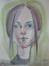 Cartoon: Edmunda (small) by Kestutis tagged watercolor sketch kestutis lithuania portrait