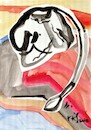 Cartoon: Fauvism (small) by Kestutis tagged fauvism self caricature bigpostcard kestutis lithuania kunst art