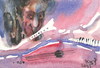 Cartoon: Folk Blues Festival 3 (small) by Kestutis tagged folk blues festival dada postcard kestutis lithuania music