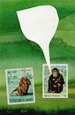 Cartoon: Funny memories (small) by Kestutis tagged funny memorie dada postcard monkey art kunst kestutis lithuania