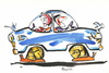 Cartoon: HARMONIOUS FAMILY (small) by Kestutis tagged harmonious,family,car,snail,man,woman,husband,wife,nature