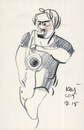 Cartoon: Jazzman Liudas Mockunas (small) by Kestutis tagged sketch,jazz,music,kestutis,lithuania