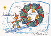 Cartoon: Journey to Christmas (small) by Kestutis tagged elf,winter,journey,kestutis,weihnachten,reise,christmas
