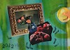 Cartoon: Knocked out in the moonlight (small) by Kestutis tagged collage,boxing,dada,art,kunst,kestutis,lithuania,moon