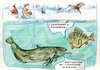 Cartoon: Lake bass and catfish problems (small) by Kestutis tagged lake,bass,cartfish,drill,ice,winter,kestutis,lithuania,problem