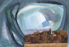 Cartoon: Landscape and cosmos (small) by Kestutis tagged landscape space cosmos kestutis lithuania dada postcard