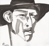 Cartoon: LEE VAN CLEEF (small) by Kestutis tagged lee van cleef sketch film movie caricature