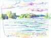 Cartoon: Lithuanian lakes (small) by Kestutis tagged lithuania lakes sketch watercolor summer nature kestutis