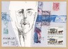 Cartoon: Mail art with sketch. Mindaugas (small) by Kestutis tagged mail art kunst kestutis lithuania sketch