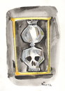 Cartoon: MEMENTO MORI (small) by Kestutis tagged memento mori zeit time sandglass hourglass sanduhr