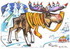 Cartoon: Moose looking for Santa Claus (small) by Kestutis tagged weihnachten,santa,claus,moose,elch,winter,christmas,kestutis,lithuania,animal,nature,adventure