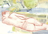 Cartoon: Near the pond (small) by Kestutis tagged sketch kestutis lithuania nature