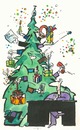 Cartoon: New Year feast at the office (small) by Kestutis tagged new,year,office,chief,boss,kestutis,lithuania,sluota