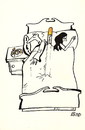 Cartoon: NIGHT (small) by Kestutis tagged night,kestutis,siaulytis,sluota,man,woman