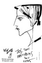 Cartoon: Observed Faces. Sketch (small) by Kestutis tagged faces skizze sketch kestutis siaulytis lithuania art portraits