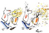 Cartoon: OKTOBER BIER (small) by Kestutis tagged october,bier,beer,happening,herbst,foam,oktoberfest,autumn