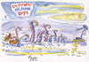 Cartoon: OLYMPIC ISLAND. Backstroke (small) by Kestutis tagged synchronized,swimming,backstroke,man,sport,woman,night,london,2012,summer,island,desert,olympic,palm,ocean,kestutis,lithuania,siaulytis,moon,octopus