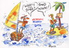 Cartoon: OLYMPIC ISLAND. Basketball. (small) by Kestutis tagged windsurfing,basketball,london,summer,ocean,palm,sport,2012,olympics,kestutis,siaulytis,lithuania,desert,island