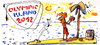 Cartoon: OLYMPIC ISLAND. Friday (small) by Kestutis tagged friday london 2012 summer football soccer red yellow card comics comic dog strip insel kestutis siaulytis lithuania sport desert olympic prairie referee basketball marmot island