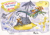 Cartoon: OLYMPIC ISLAND. Steeplechase (small) by Kestutis tagged steeplechase,horse,london,olympics,ocean,2012,island,desert,summer,kestutis,siaulytis,seepferdchen,seahorse,sport,month,lithuania