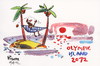 Cartoon: OLYMPIC ISLAND. Volleyball (small) by Kestutis tagged olympics london 2012 summer sport ocean palm sun kestutis lithuania volleyball siaulytis island desert