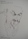 Cartoon: Painter Romas Zmuidzinavicius (small) by Kestutis tagged sketch,kestutis,lithuania,art,kunst