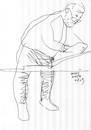 Cartoon: Painters and model. 15 (small) by Kestutis tagged sketch art kunst model kestutis lithuania
