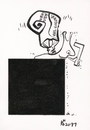 Cartoon: PAINTING (small) by Kestutis tagged black,square,white,artists,kestutis,lithuania,snail,malewitsch,suprematism,malevich,kazimir,painting,künstler,malerei