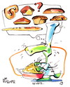 Cartoon: PIRATES BREAD (small) by Kestutis tagged food pirate pirates strip comic bread animal chef turtle cook kestutis siaulytis lithuania adventure kitchen boxing sport