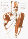 Cartoon: Poet Ricardas Sileika (small) by Kestutis tagged poet sketch kestutis lithuania