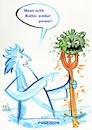 Cartoon: Poseidon against covid (small) by Kestutis tagged poseidon,covid,virus,pandemic,amber,baltic,sea,kestutis,lithuania