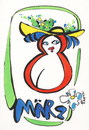 Cartoon: POSTCARD. POSTKARTE. ATVIRUKAS (small) by Kestutis tagged postcard,postkarte,march,märz,woman,man,womensday