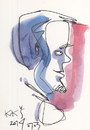Cartoon: Sketch. Profile 1. (small) by Kestutis tagged profile postcard portrait sketch mail kestutis lithuania