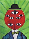 Cartoon: Rendezvous (small) by Kestutis tagged rendezvous,acrylic,nature,mystery,hat,ecology,future,kestutis,lithuania
