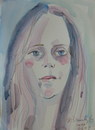 Cartoon: Rima (small) by Kestutis tagged watercolor sketch aquarellskizze kestutis lithuania