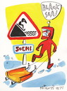 Cartoon: Road sign - Black Sea (small) by Kestutis tagged black,sea,winter,olympic,sochi,sports,2014,luge,kestutis,lithuania,road,sign