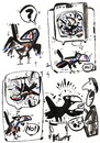 Cartoon: ROOK AND ARTIST (small) by Kestutis tagged rook,artist,birds,nature,animals,philosophy