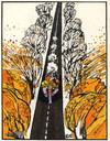 Cartoon: ROUTE (small) by Kestutis tagged way,kestutis,siaulytis,lithuania,autumn,nature