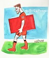 Cartoon: SADNESS (small) by Kestutis tagged europameisterschaft,euro,uefa,netherlands,czech,republic,sadness,red,card,kestutis,lithuania,fans,football,soccer,footie,spiel,sport,ball